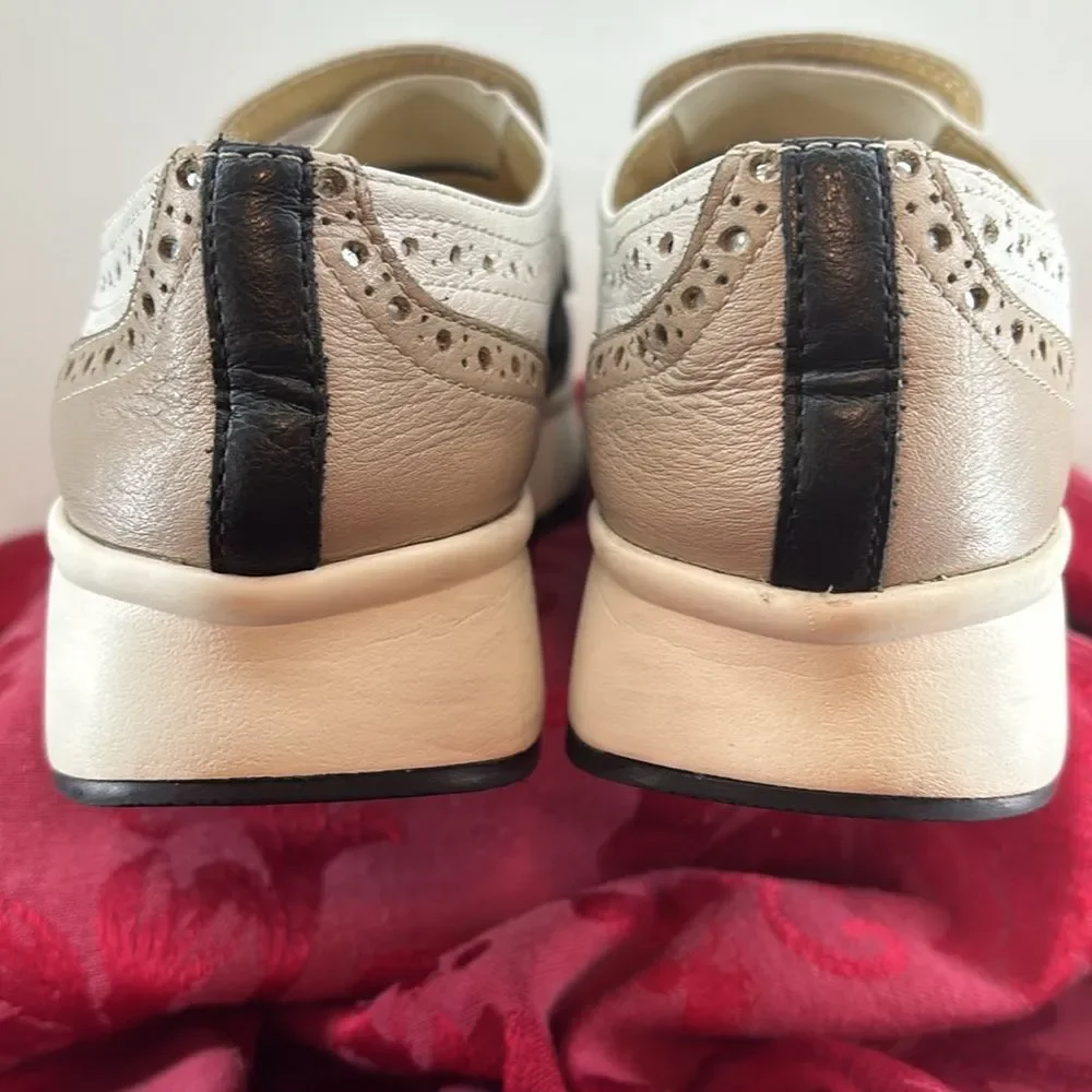 GROX Respira Slip on Loafers‎ D8 25TB Black White Beige with Fringe W Size 7 - Picture 8 of 16